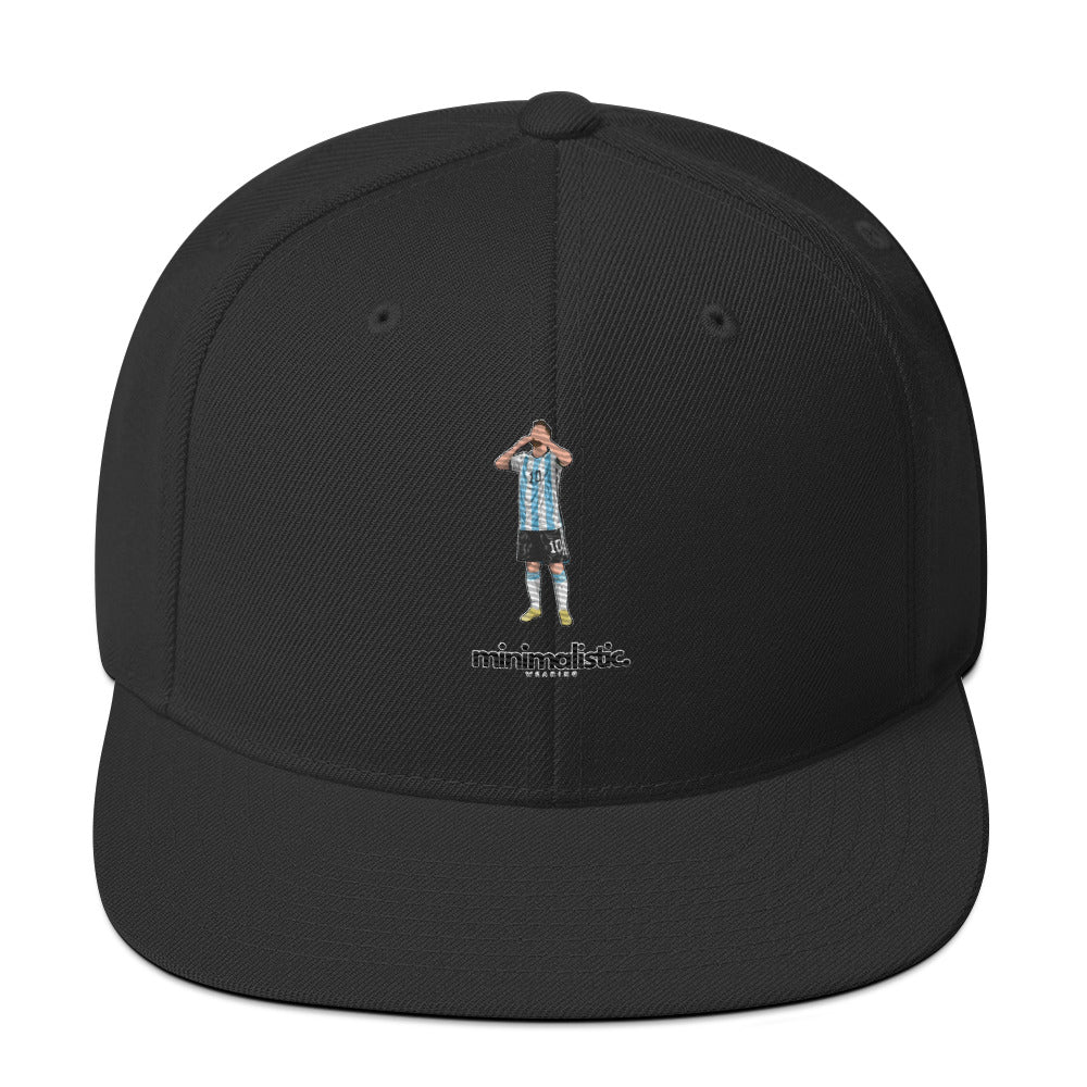 Minimalistic Wearing Cap Messi