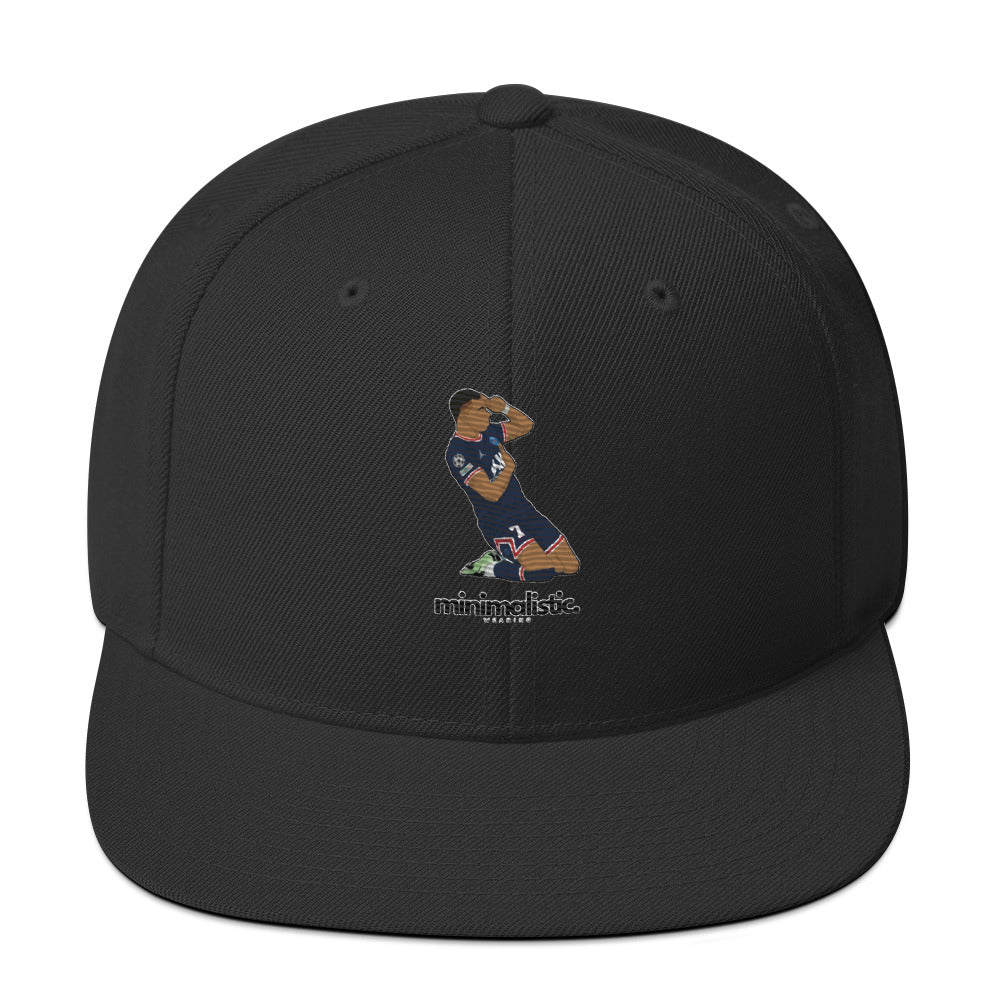 Minimalistic Wearing Cap Mbappe