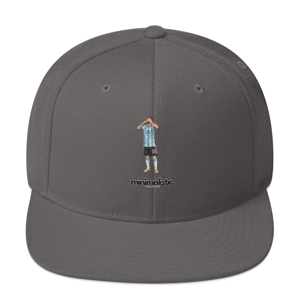 Minimalistic Wearing Cap Messi