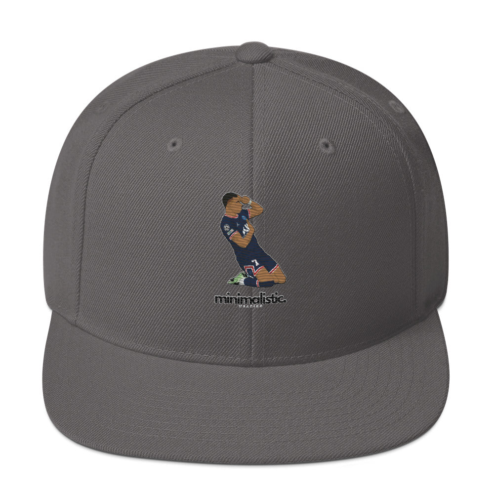 Minimalistic Wearing Cap Mbappe