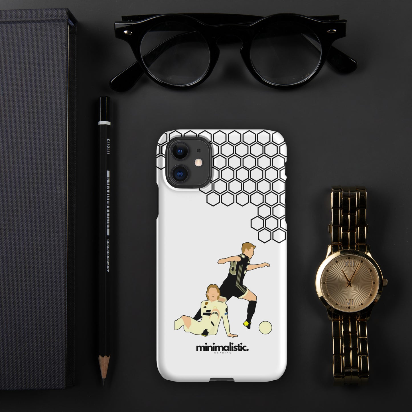 Minimalistic Wearing iPhone® Phone Case Frenkie de Jong & Modric