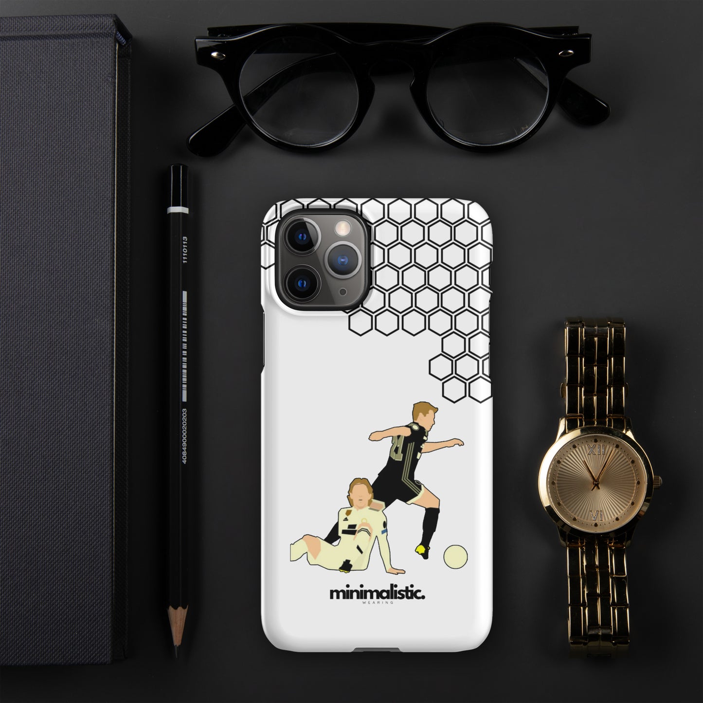 Minimalistic Wearing iPhone® Phone Case Frenkie de Jong & Modric