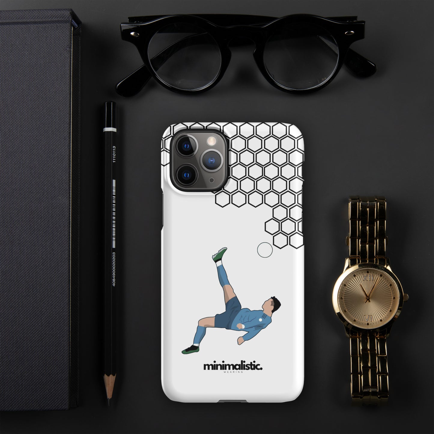 Minimalistic Wearing iPhone® Phone Case CR7 Bicycle kick