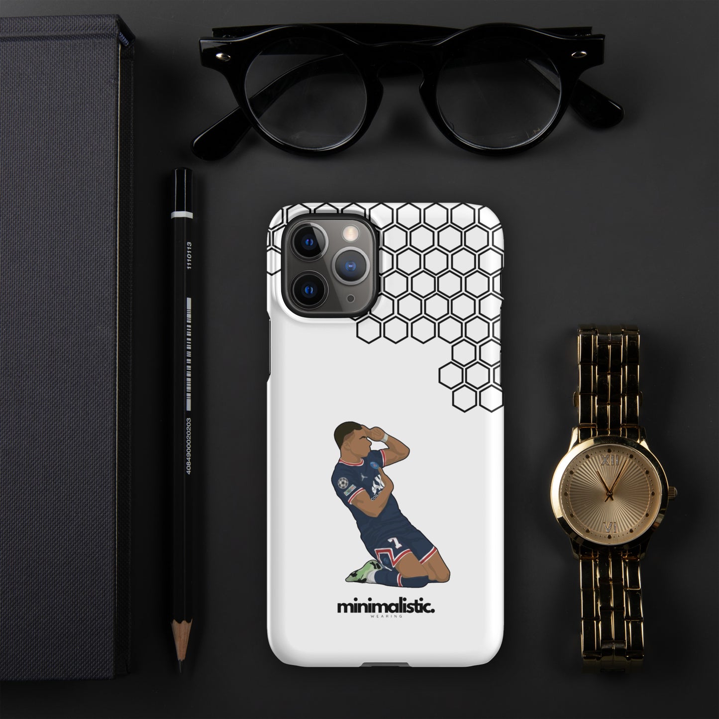 Minimalistic Wearing iPhone® Phone Case Mbappé