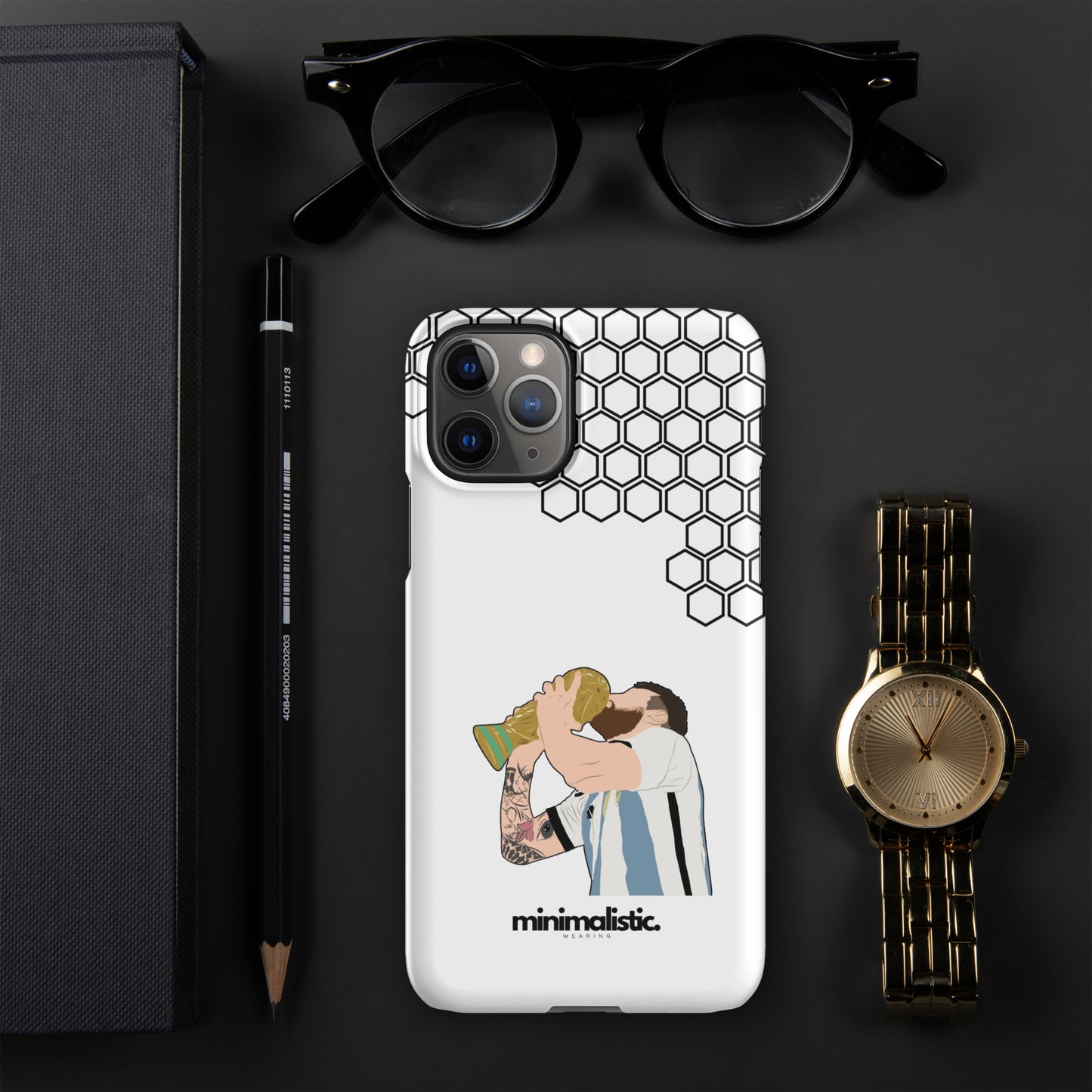 Minimalistic Wearing iPhone® Phone Case Messi World Cup