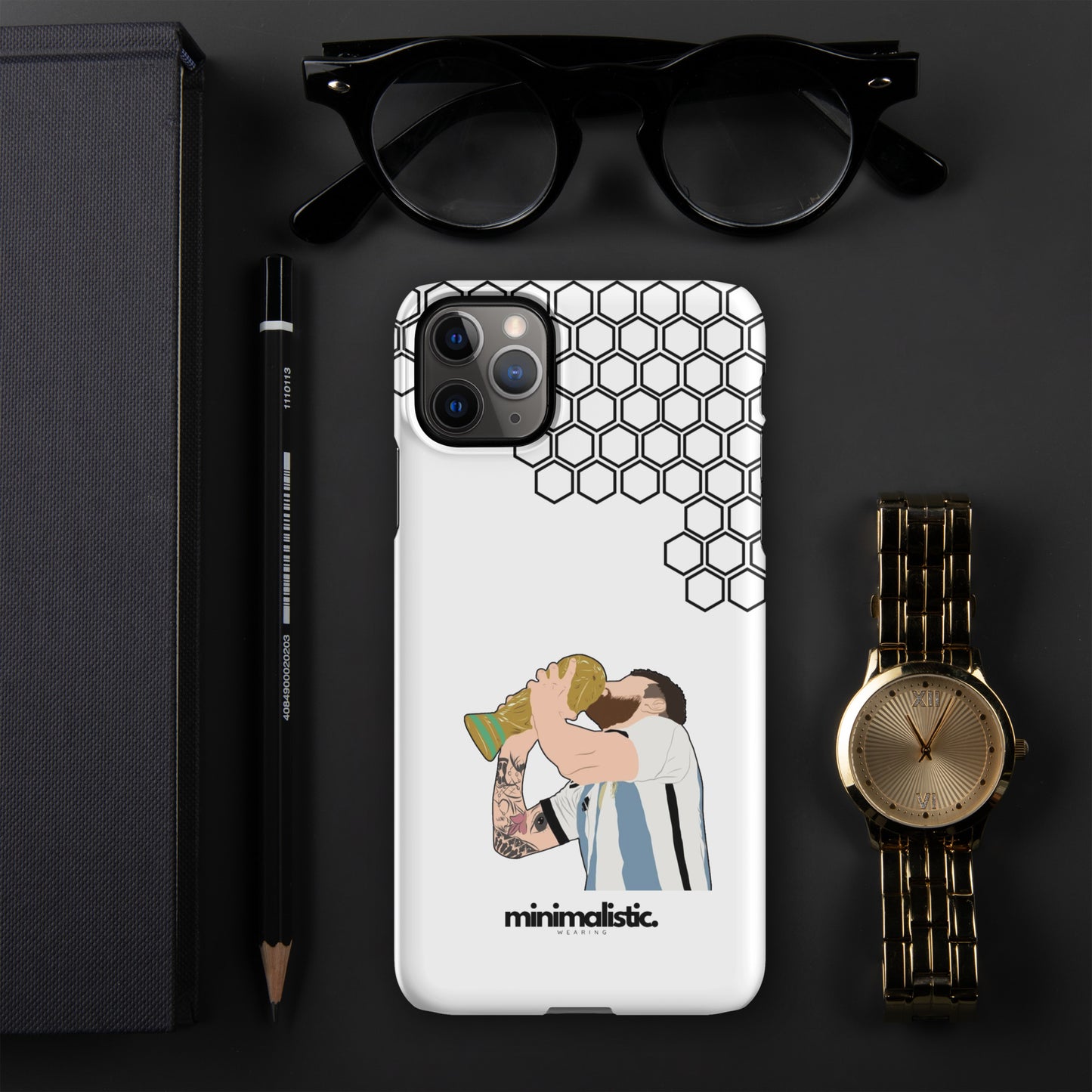 Minimalistic Wearing iPhone® Phone Case Messi World Cup