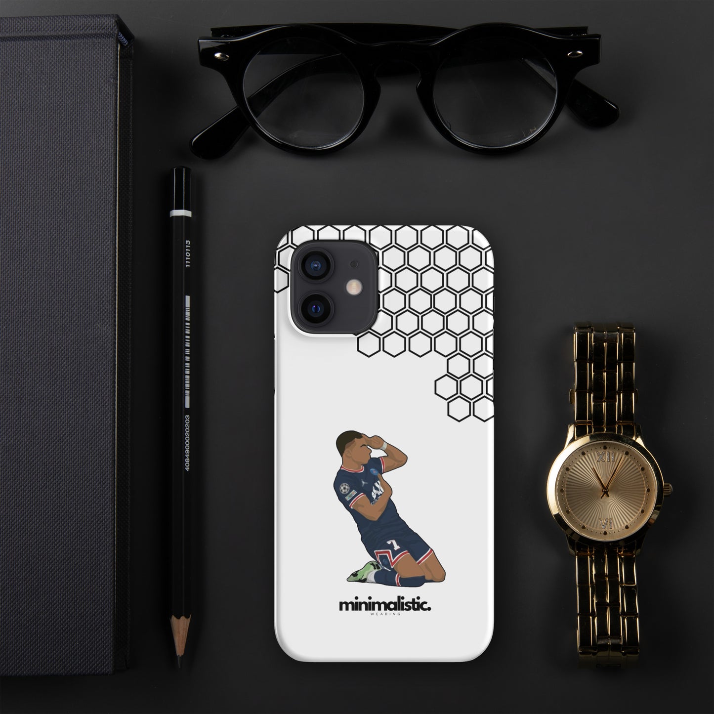 Minimalistic Wearing iPhone® Phone Case Mbappé