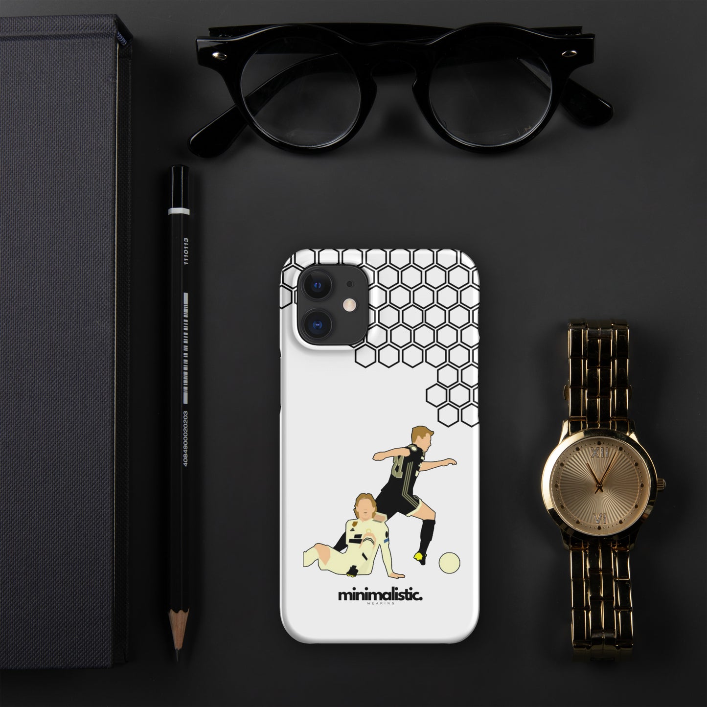 Minimalistic Wearing iPhone® Phone Case Frenkie de Jong & Modric