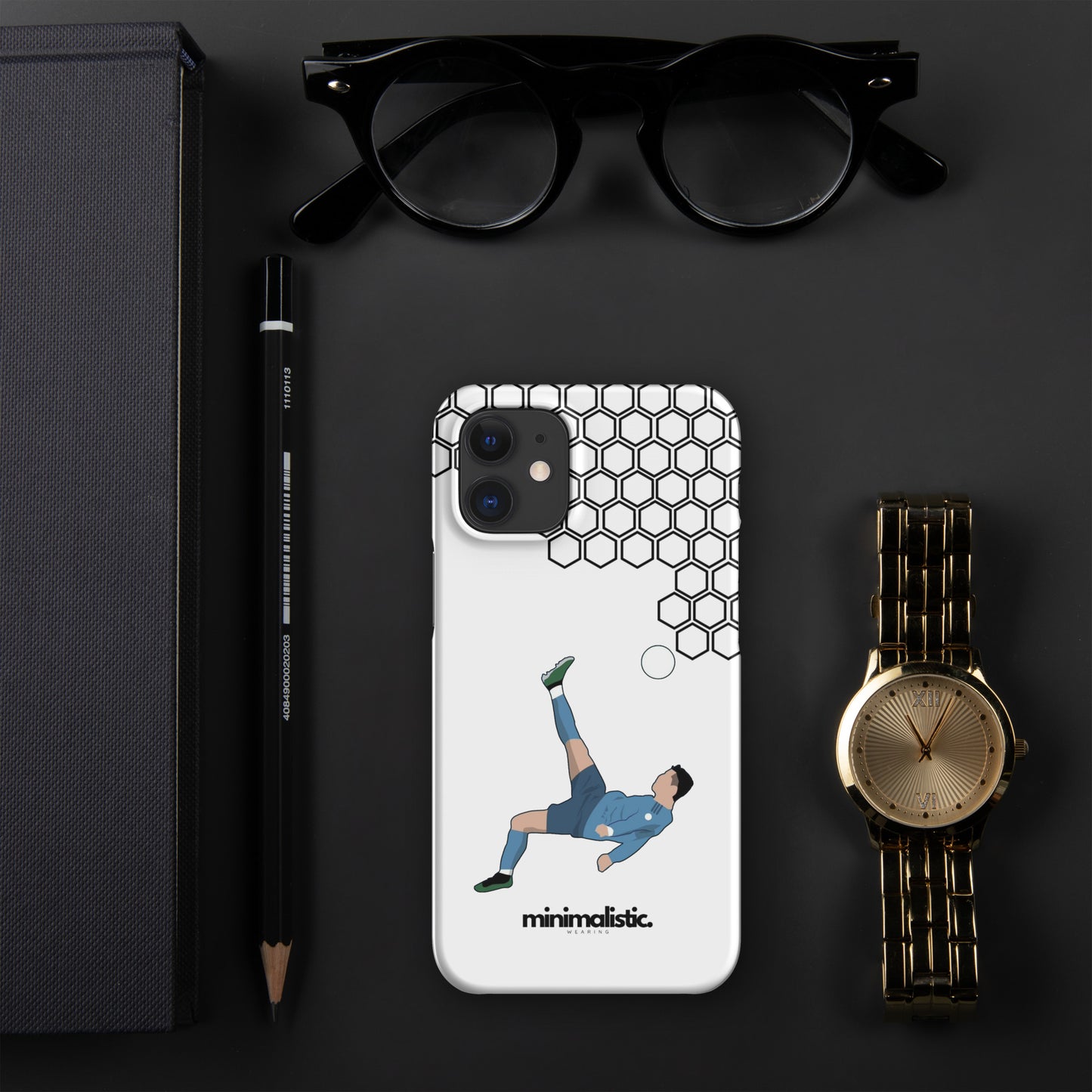 Minimalistic Wearing iPhone® Phone Case CR7 Bicycle kick