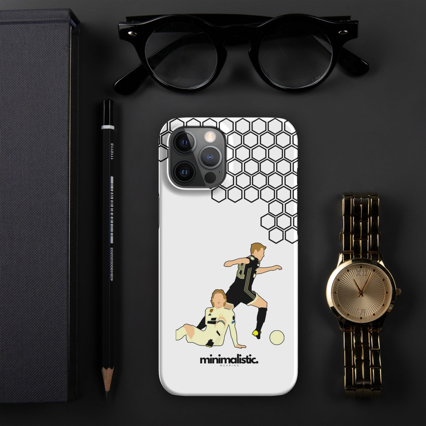 Minimalistic Wearing iPhone® Phone Case Frenkie de Jong & Modric