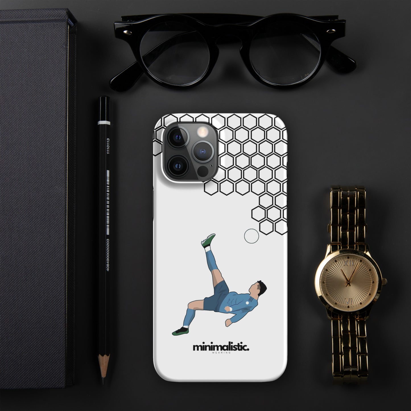 Minimalistic Wearing iPhone® Phone Case CR7 Bicycle kick