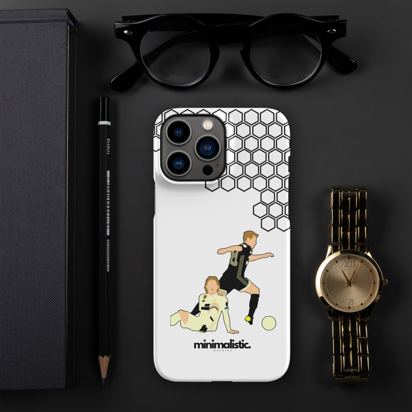 Minimalistic Wearing iPhone® Phone Case Frenkie de Jong & Modric