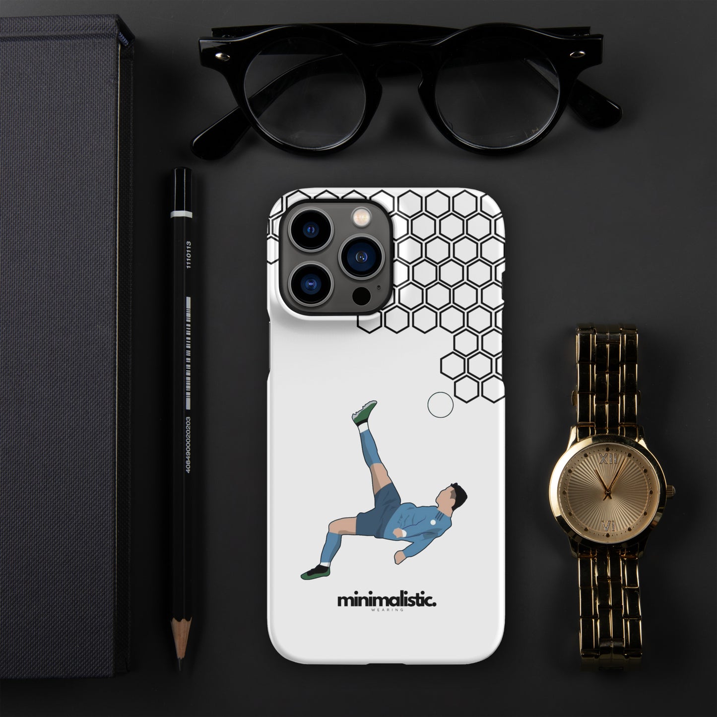 Minimalistic Wearing iPhone® Phone Case CR7 Bicycle kick