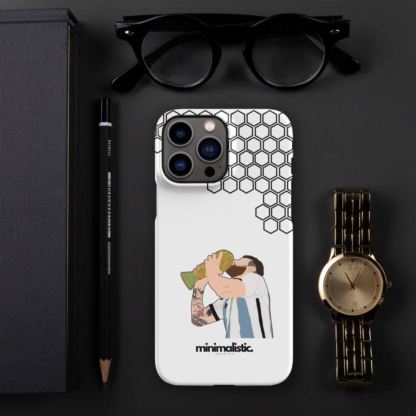 Minimalistic Wearing iPhone® Phone Case Messi World Cup