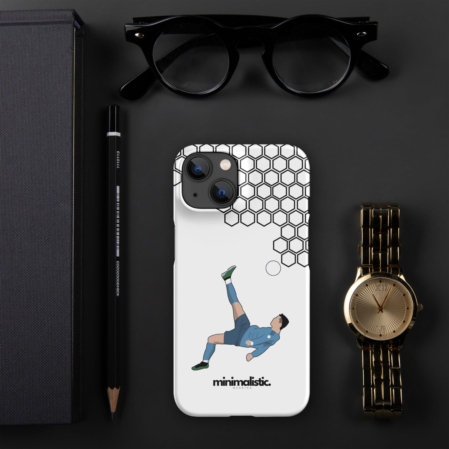 Minimalistic Wearing iPhone® Phone Case CR7 Bicycle kick