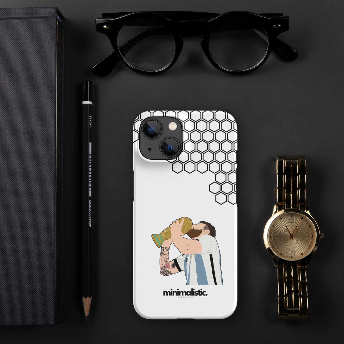 Minimalistic Wearing iPhone® Phone Case Messi World Cup