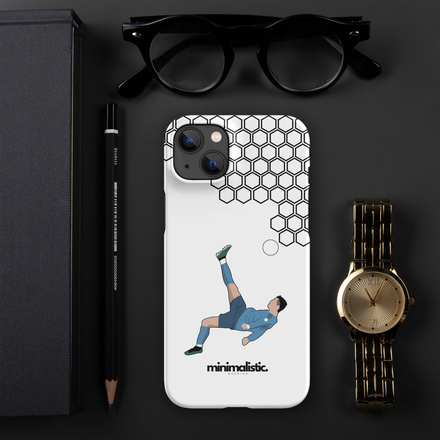 Minimalistic Wearing iPhone® Phone Case CR7 Bicycle kick