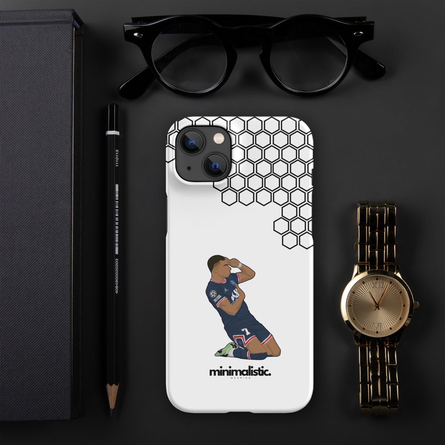 Minimalistic Wearing iPhone® Phone Case Mbappé