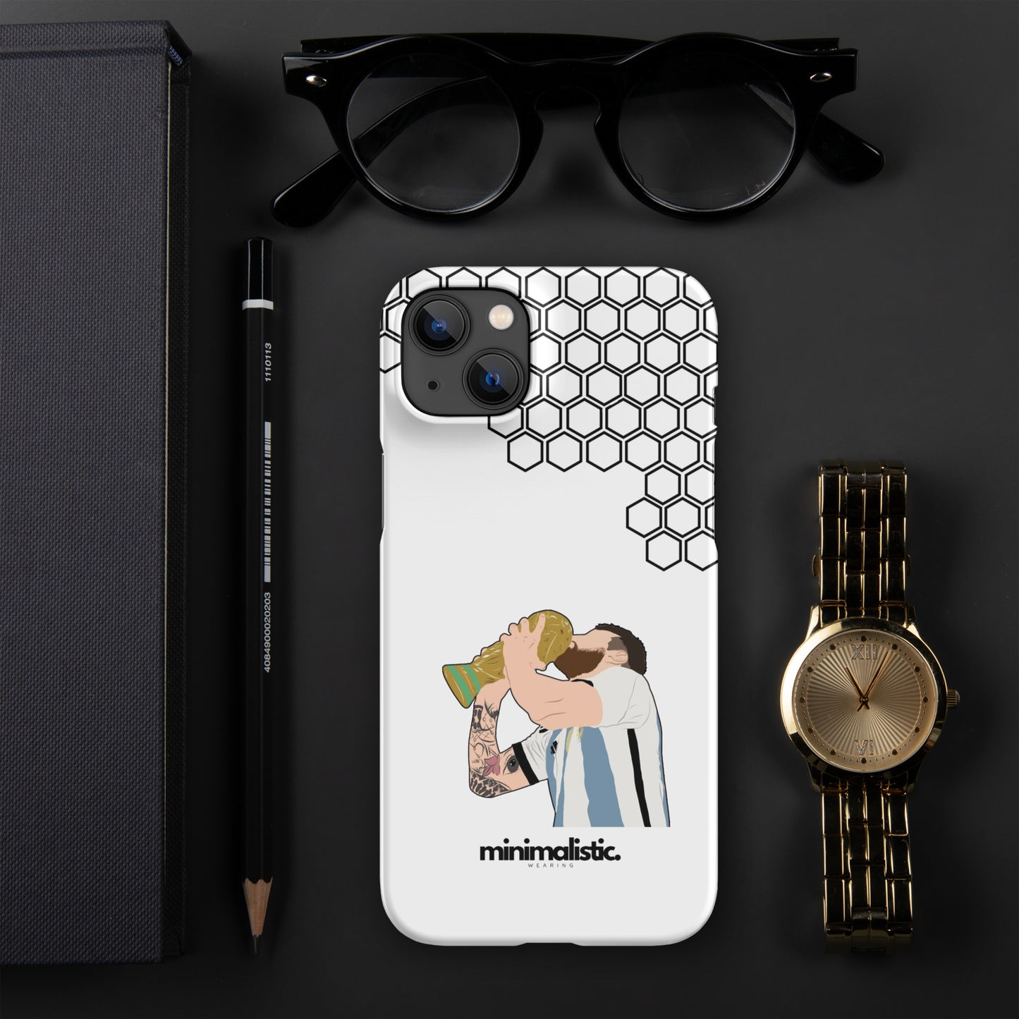 Minimalistic Wearing iPhone® Phone Case Messi World Cup