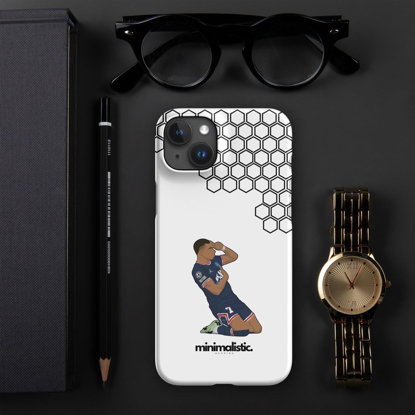 Minimalistic Wearing iPhone® Phone Case Mbappé