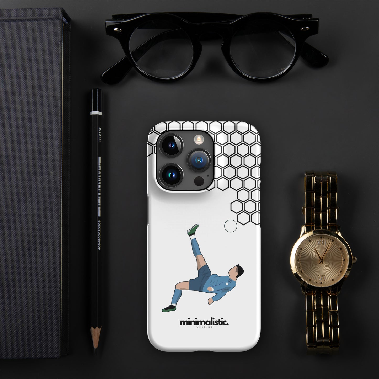 Minimalistic Wearing iPhone® Phone Case CR7 Bicycle kick