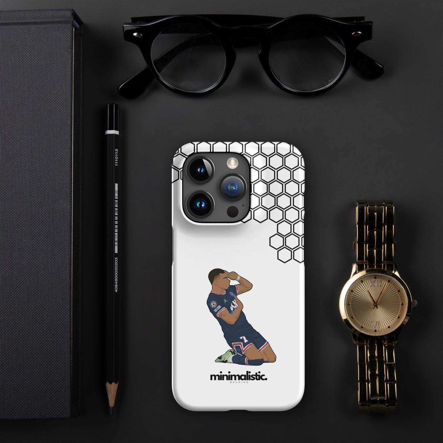 Minimalistic Wearing iPhone® Phone Case Mbappé