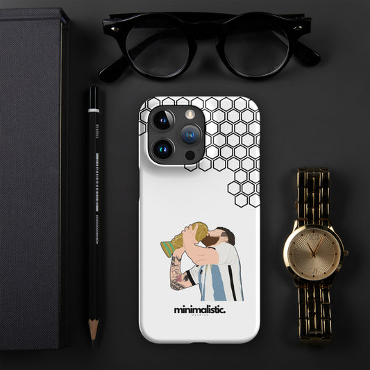 Minimalistic Wearing iPhone® Phone Case Messi World Cup