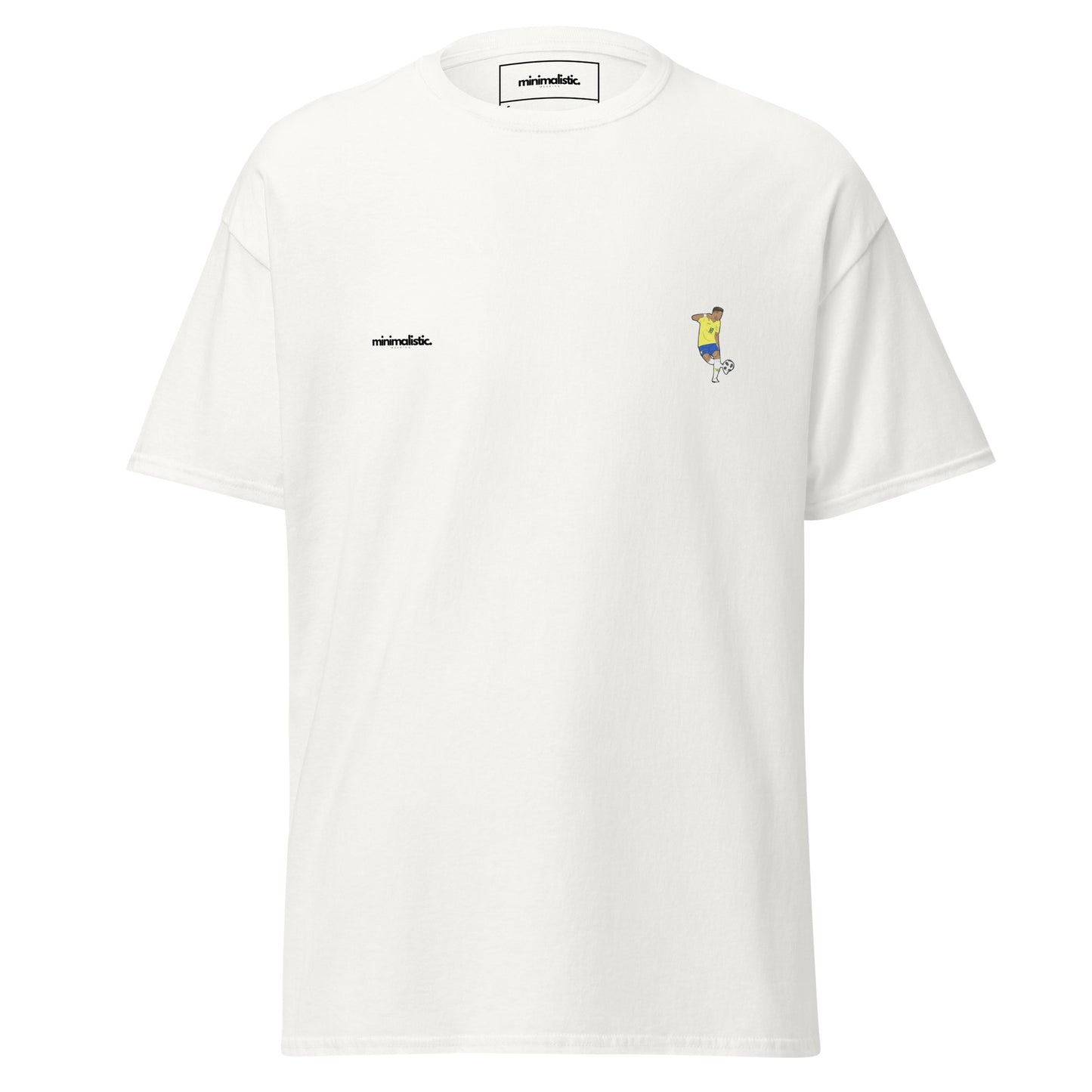 Minimalistic Wearing T-Shirt With The Brazilian Wizard Neymar