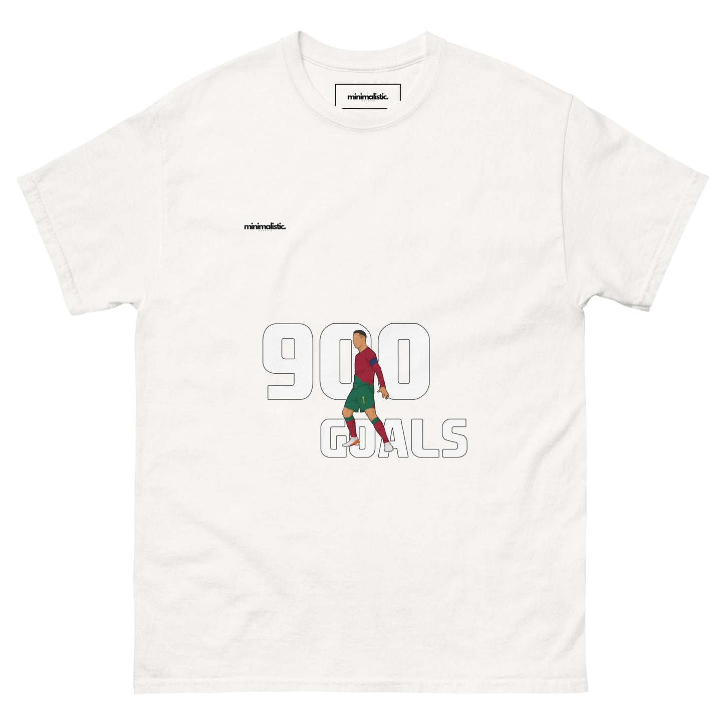 Minimalistic Wearing T-Shirt CR7 Ronaldo 900 Goals