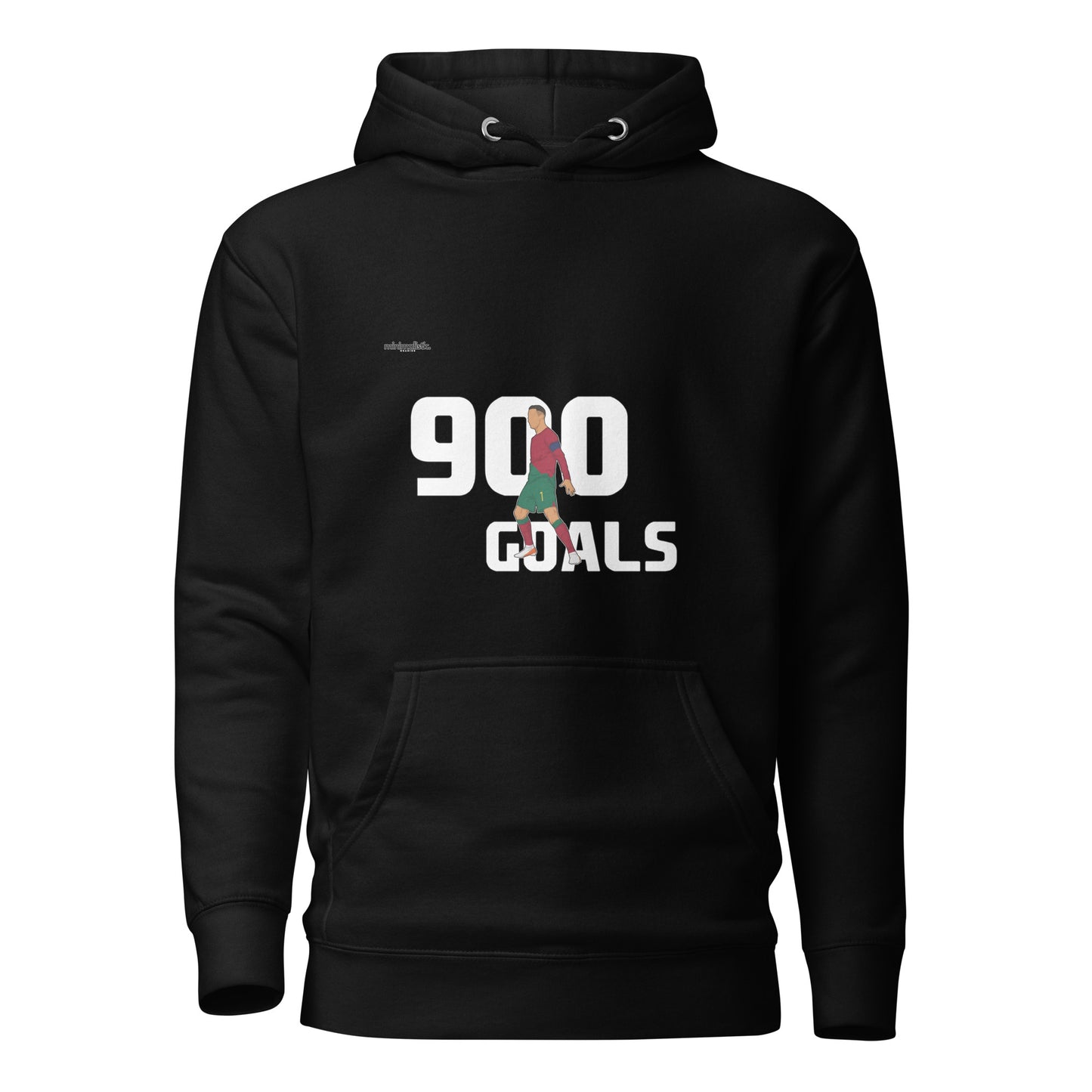 Minimalistic Wearing Hoodie CR7 Ronaldo 900 Goals