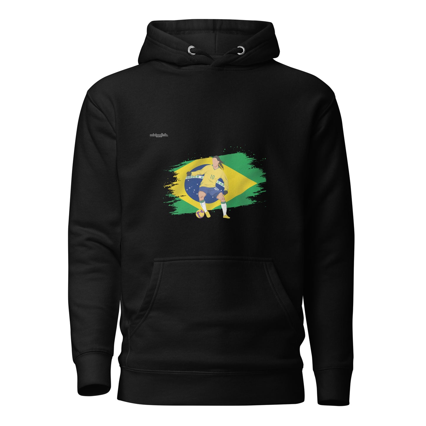 Minimalistic Wearing Hoodie Ronaldinho Brazil