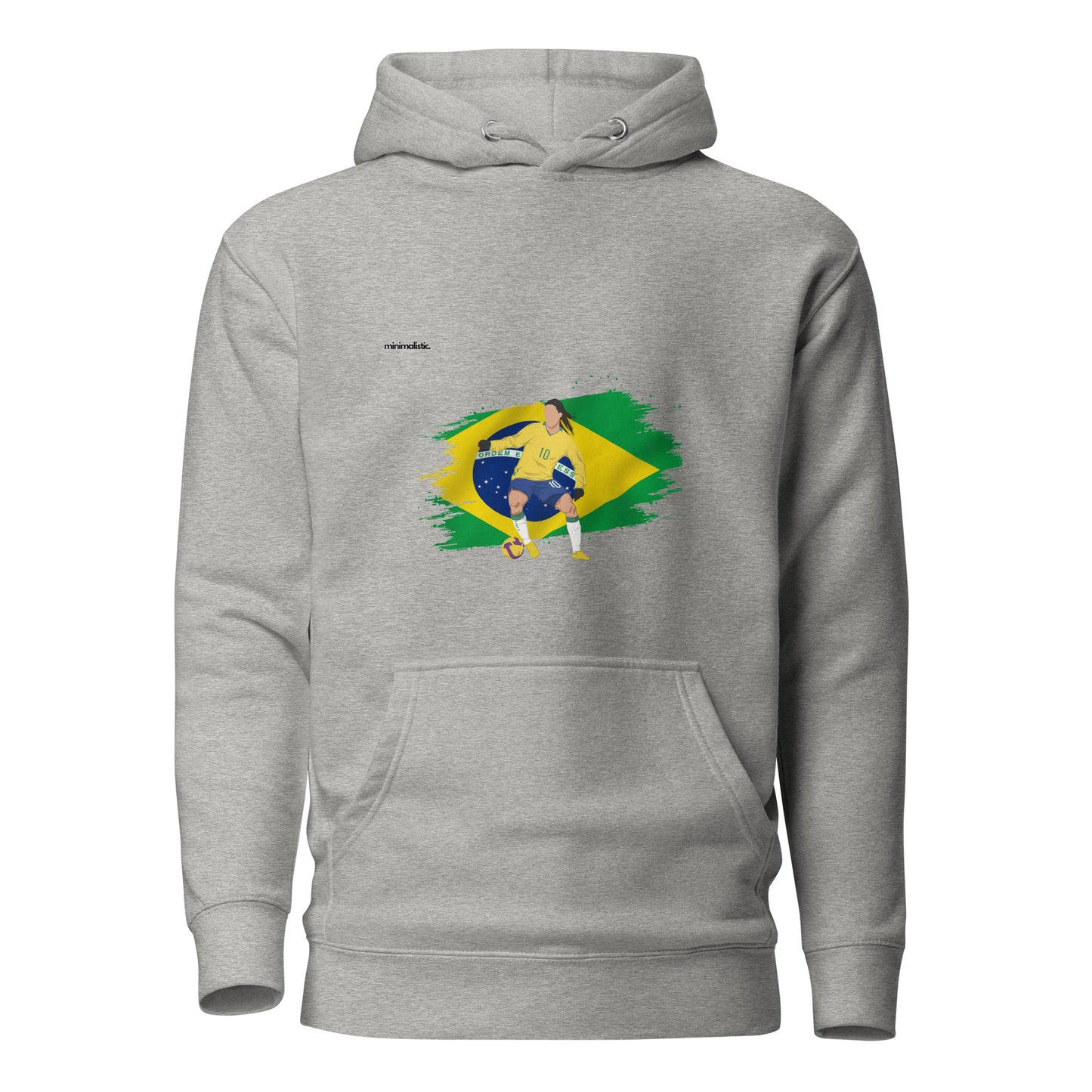 Minimalistic Wearing Hoodie Ronaldinho Brazil