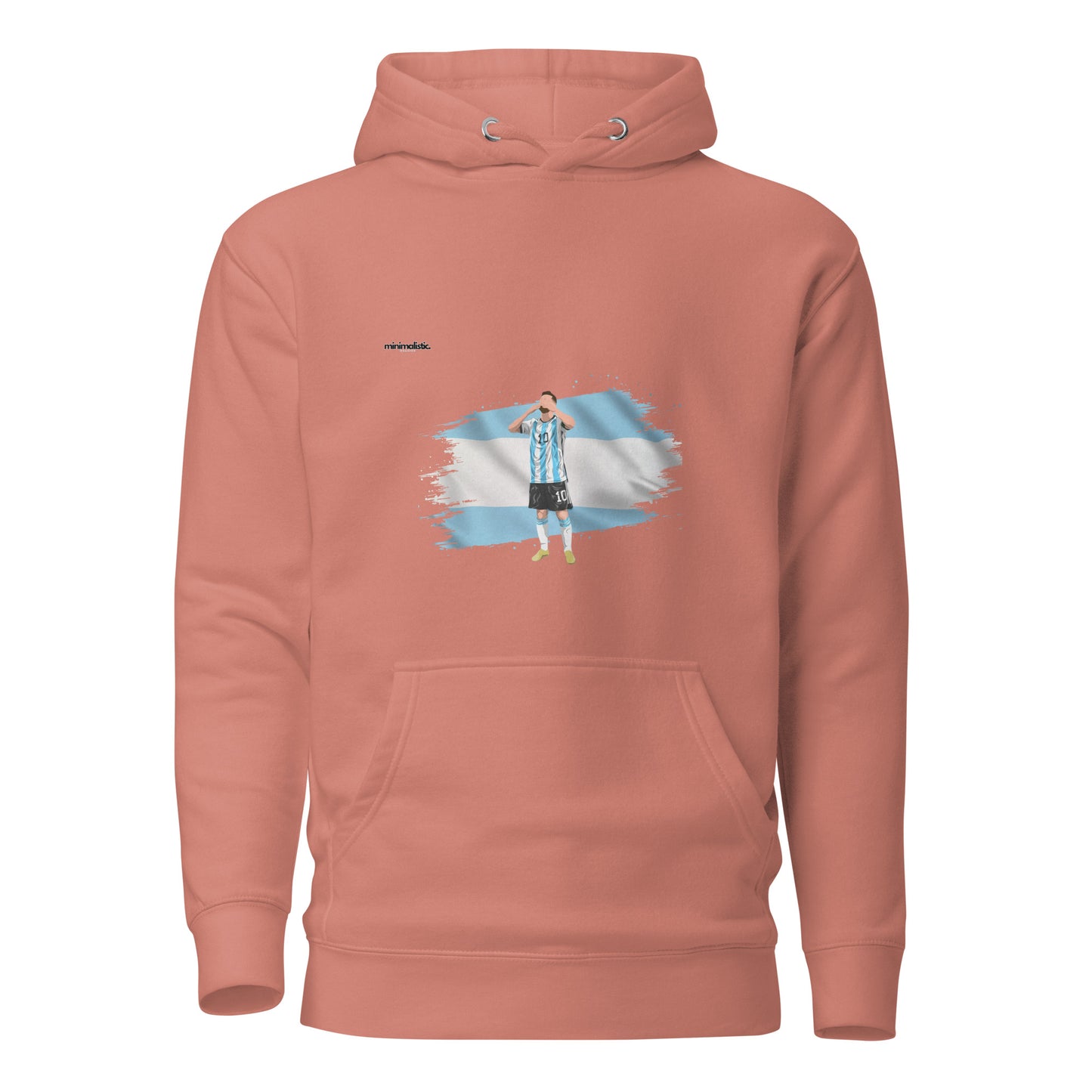 Minimalistic Wearing Hoodie Messi Argentina