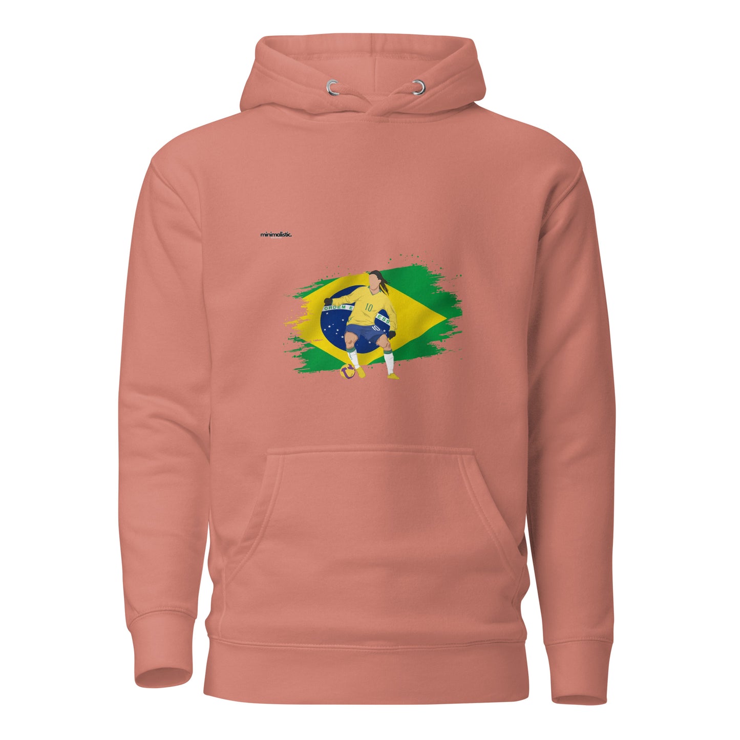 Minimalistic Wearing Hoodie Ronaldinho Brazil