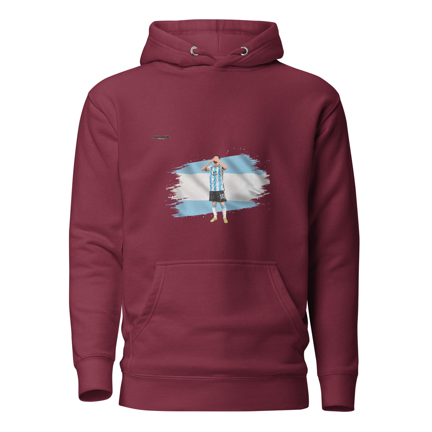 Minimalistic Wearing Hoodie Messi Argentina