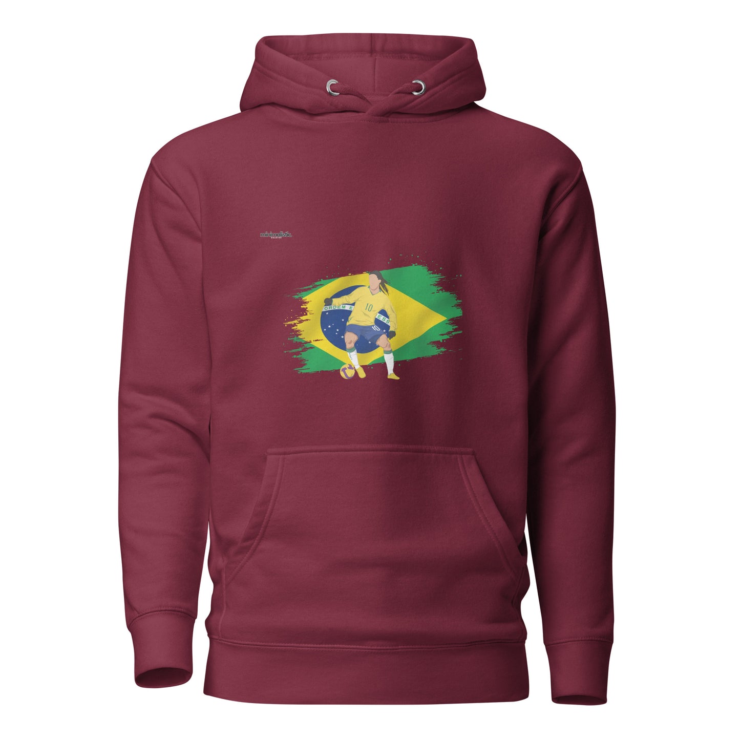 Minimalistic Wearing Hoodie Ronaldinho Brazil