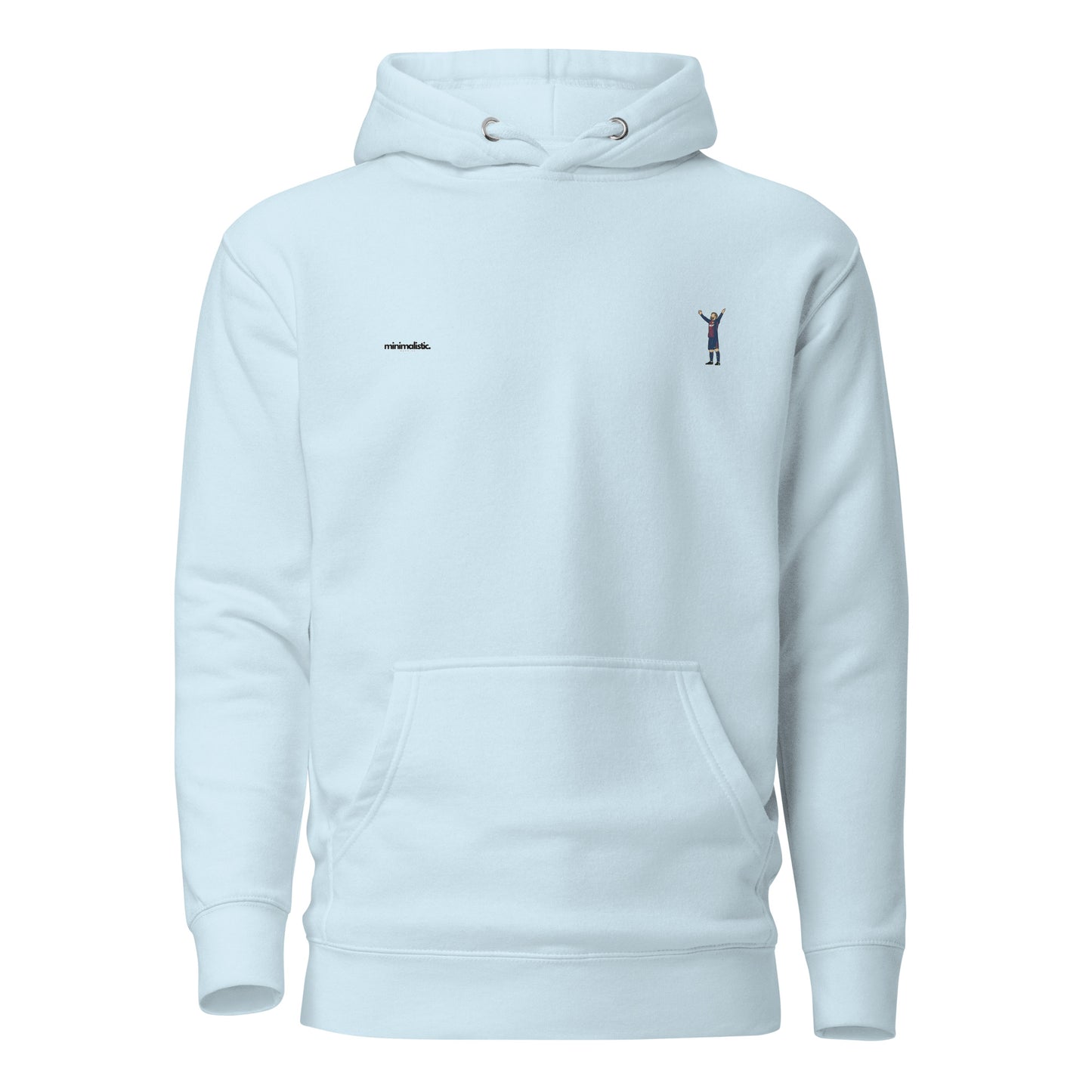 Minimalistic Wearing Hoodie Messi