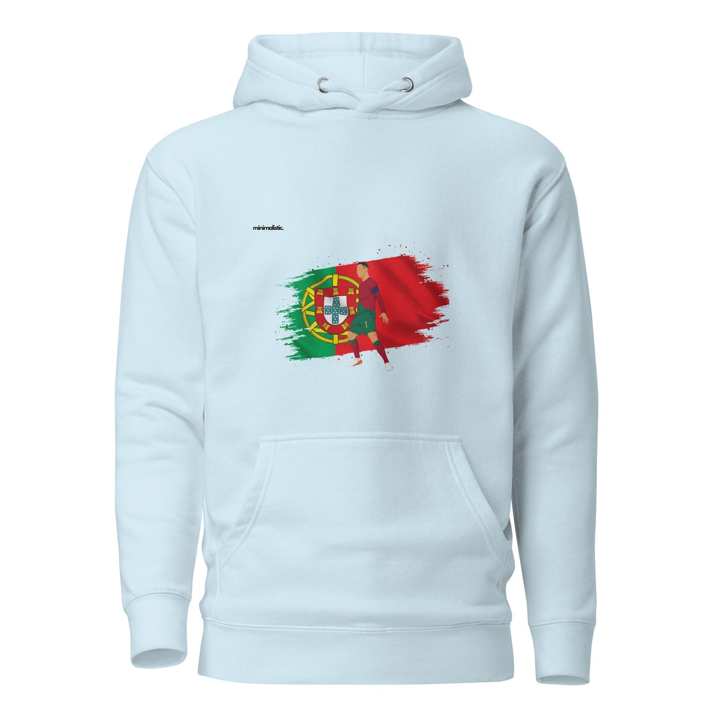 Minimalistic Wearing Hoodie CR7 Ronaldo Portugal