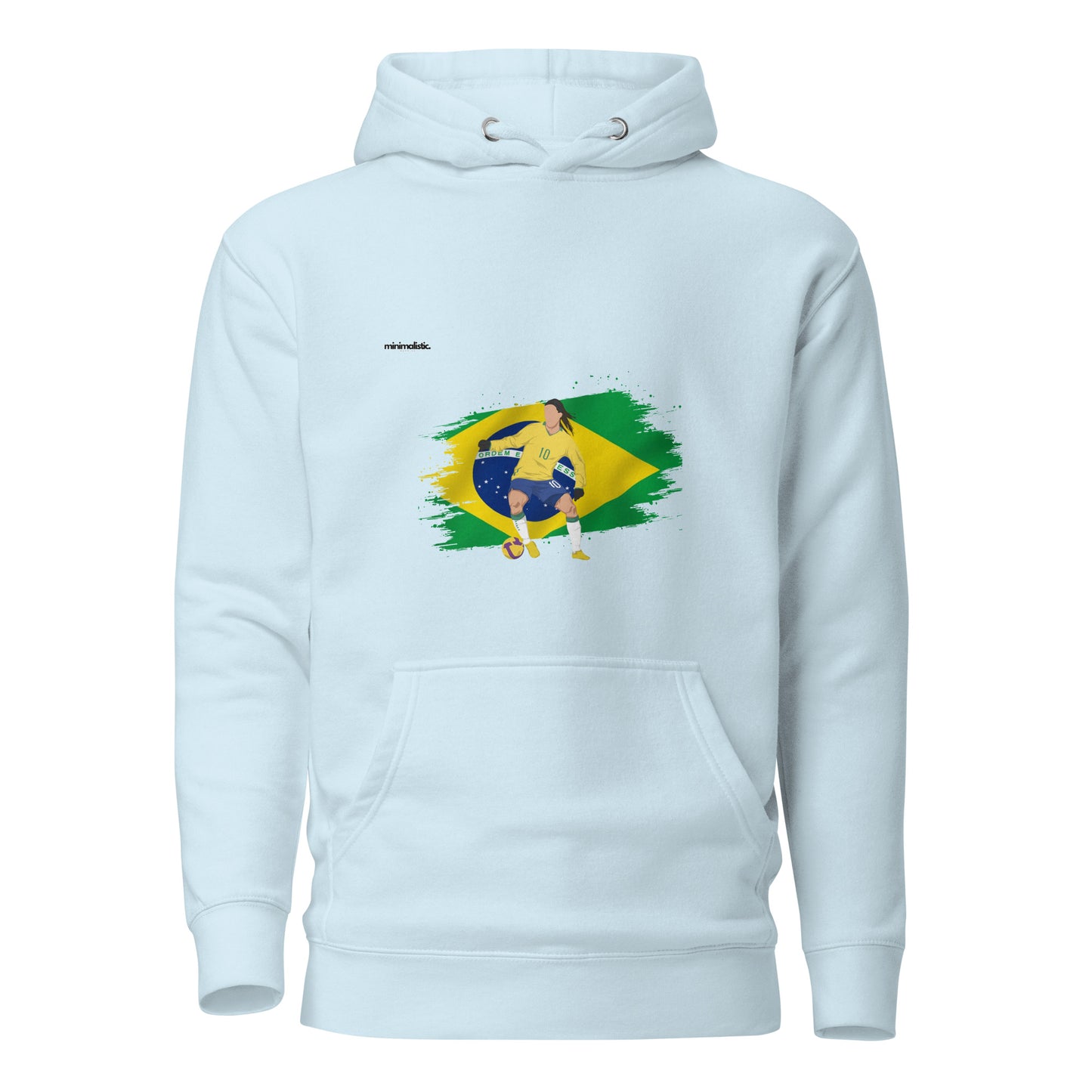 Minimalistic Wearing Hoodie Ronaldinho Brazil