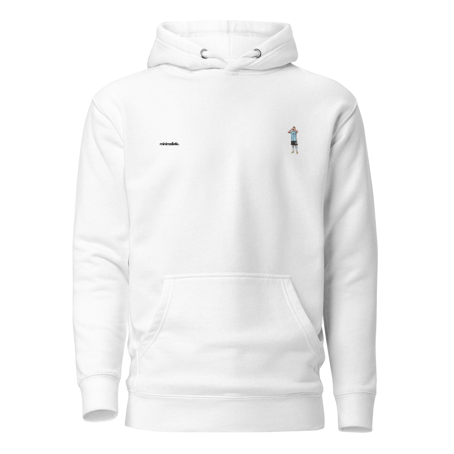 Minimalistic Wearing Hoodie Messi Argentina